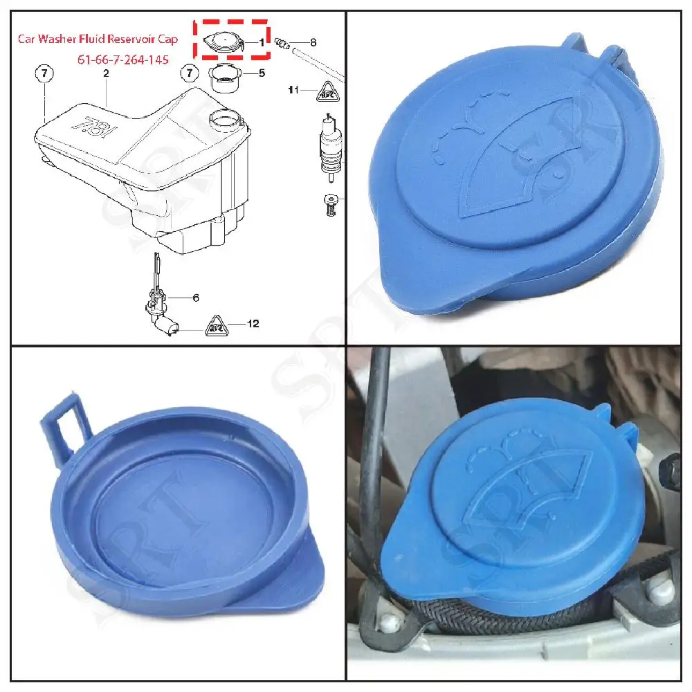 For BMW 320i 328i 328d 330i 335i 340i M3 F30 F31 F34 F80 2012-2019 Car Windshield Wiper Washer Fluid Reservoir Cap 61667264145