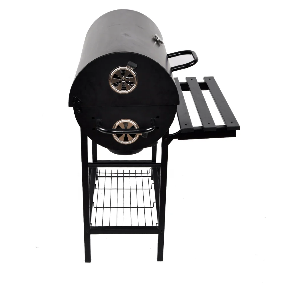 شواية فحم SEJR مع مدخن أوفست طاولة جانبية #3