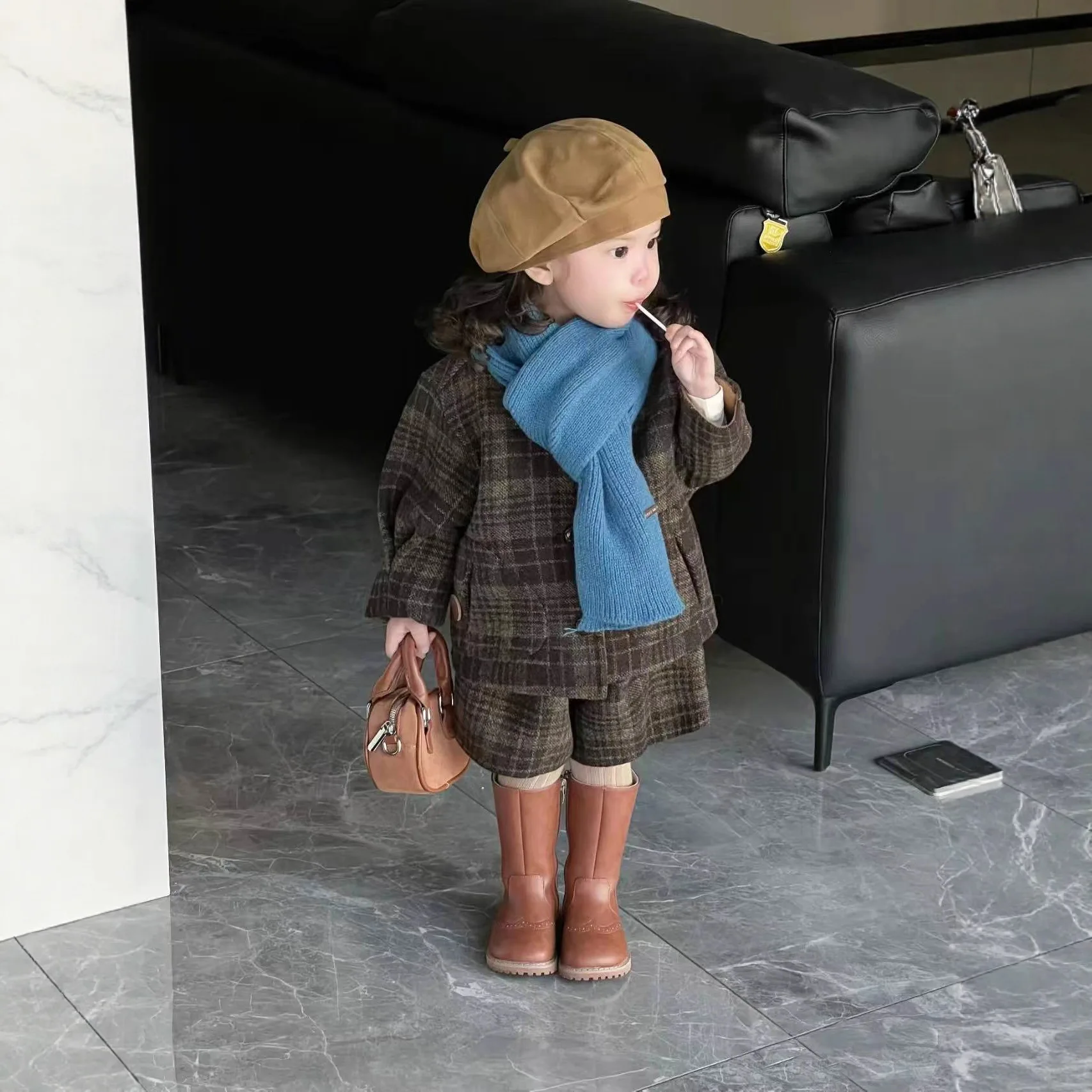 2025-outono-e-inverno-novas-meninas-terno-retro-tartan-casaco-shorts-conjunto-de-duas-pecas-boutique-roupas-estilo-simples