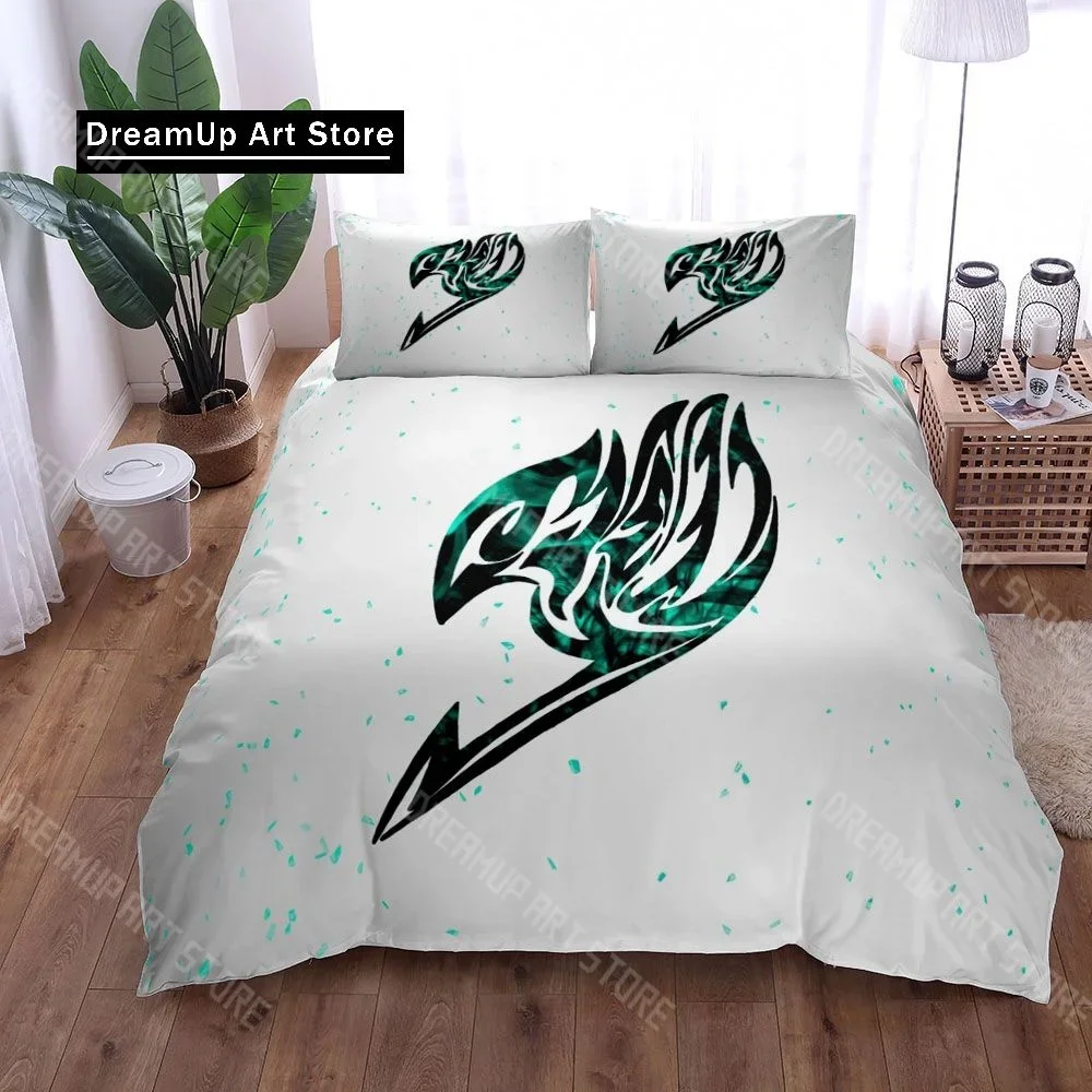 

3D Print Anime Fairy Tail Logo Natsu Bedding Set Boys Girls Single Twin Queen Full Size Duvet Cover Pillowcase Bed Adult Bedroom