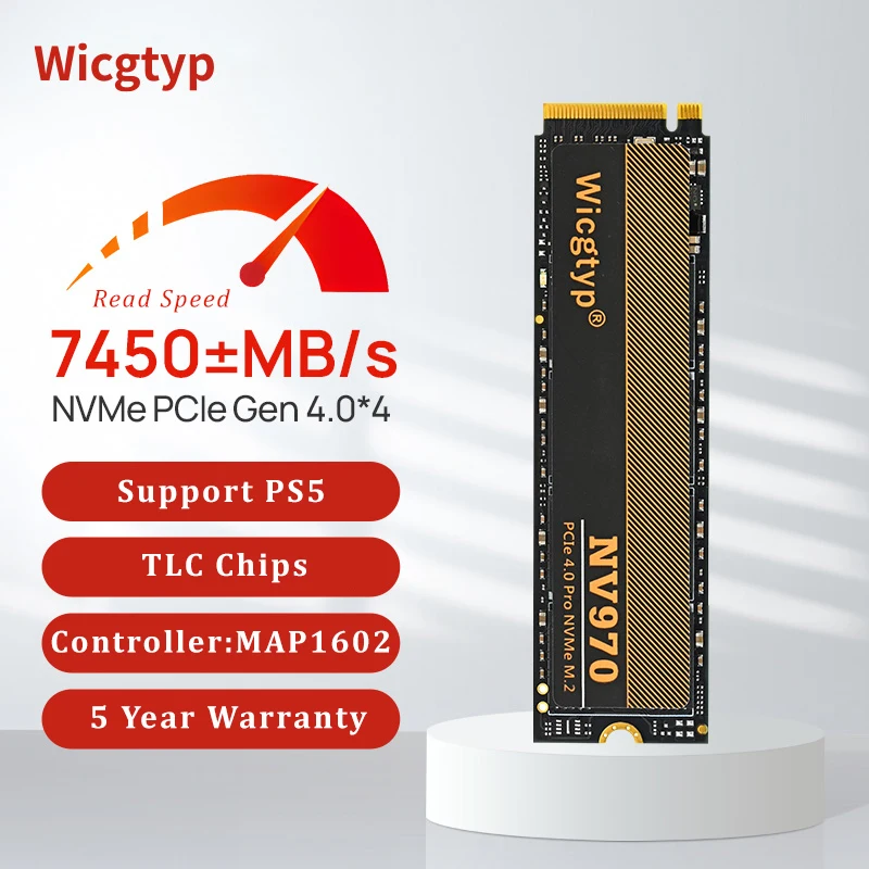 

Wicgtyp SSD NVME M2 1TB 2TB Internal 2280 Hard Disks M.2 NVMe PCIe Gen 4.0x4 Ssd 512gb 1tb 2tb For Laptop Desktop ps5 ssd