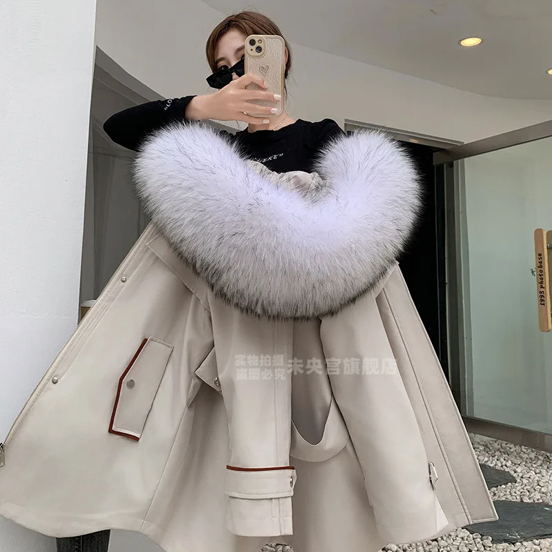 Pai Overcomes The Female Winter Otter Rabbit Fur Inner Lining Detachable Young Mid Length Fur Coat