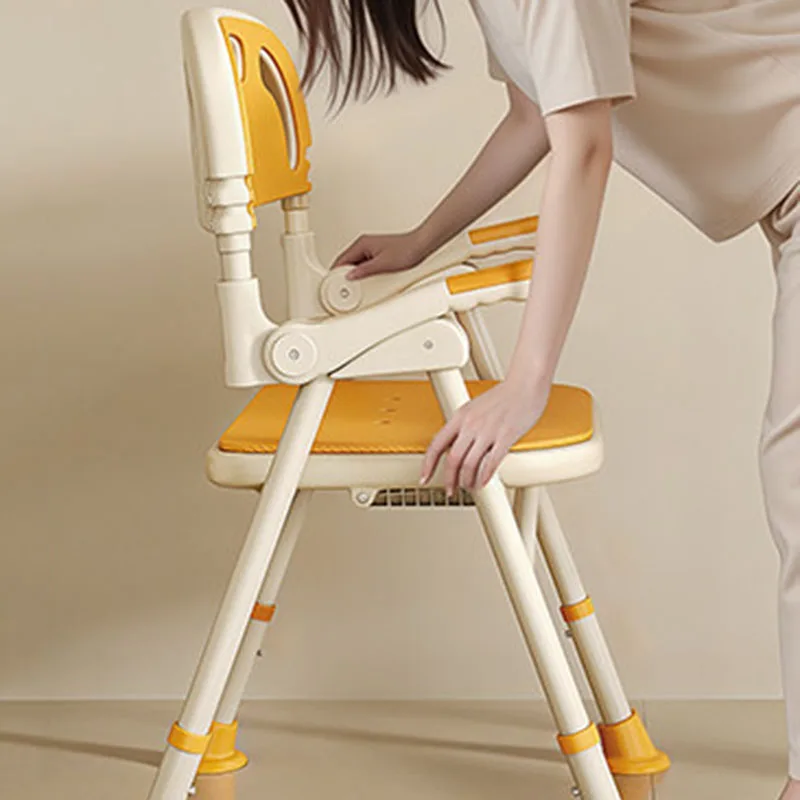 Foldable Telescopic Bathroom Chair Shower Space Saving Designer Metal Stool Elderly Children Taburete Plegable Home Furniture