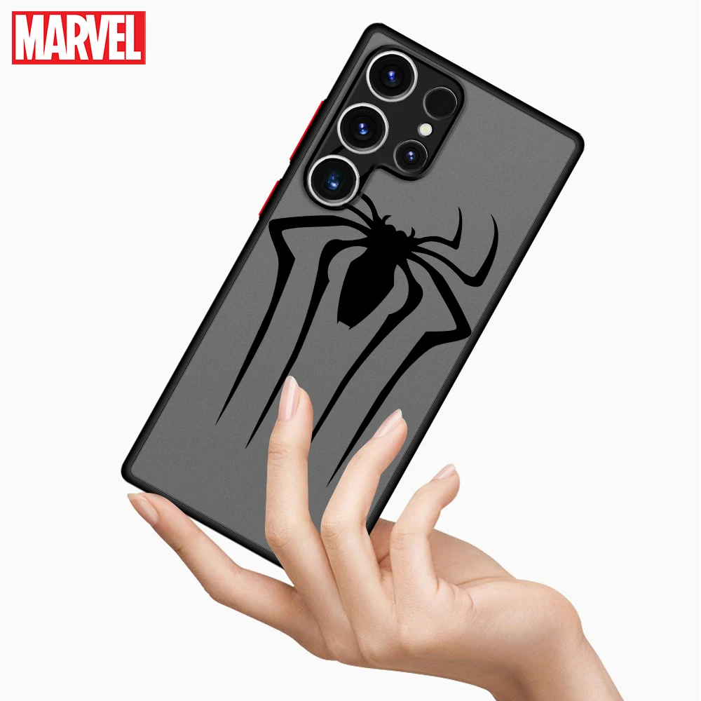 Marvel Spiderman Ironman Phone Case for Samsung Galaxy S23 Ultra S24 Ultra S22 Ultra S20 S21 FE 5G S10 Plus S9 Plus Matte Cover