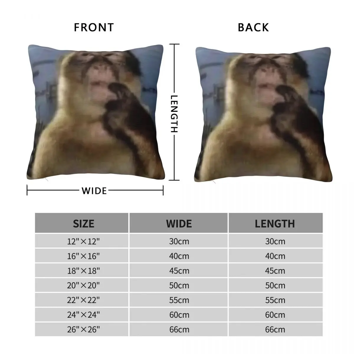 Monkey Thinking Pillowcase Polyester Linen Velvet Creative Zip Decor Pillow Case Sofa Seater Cushion Cover Wholesale 45x45