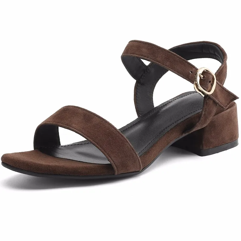 

Женские сандалии больших размеров, летние модные элегантные однотонные свадебные туфли на высоком каблуке с открытым носком и пряжкой на высоком каблуке