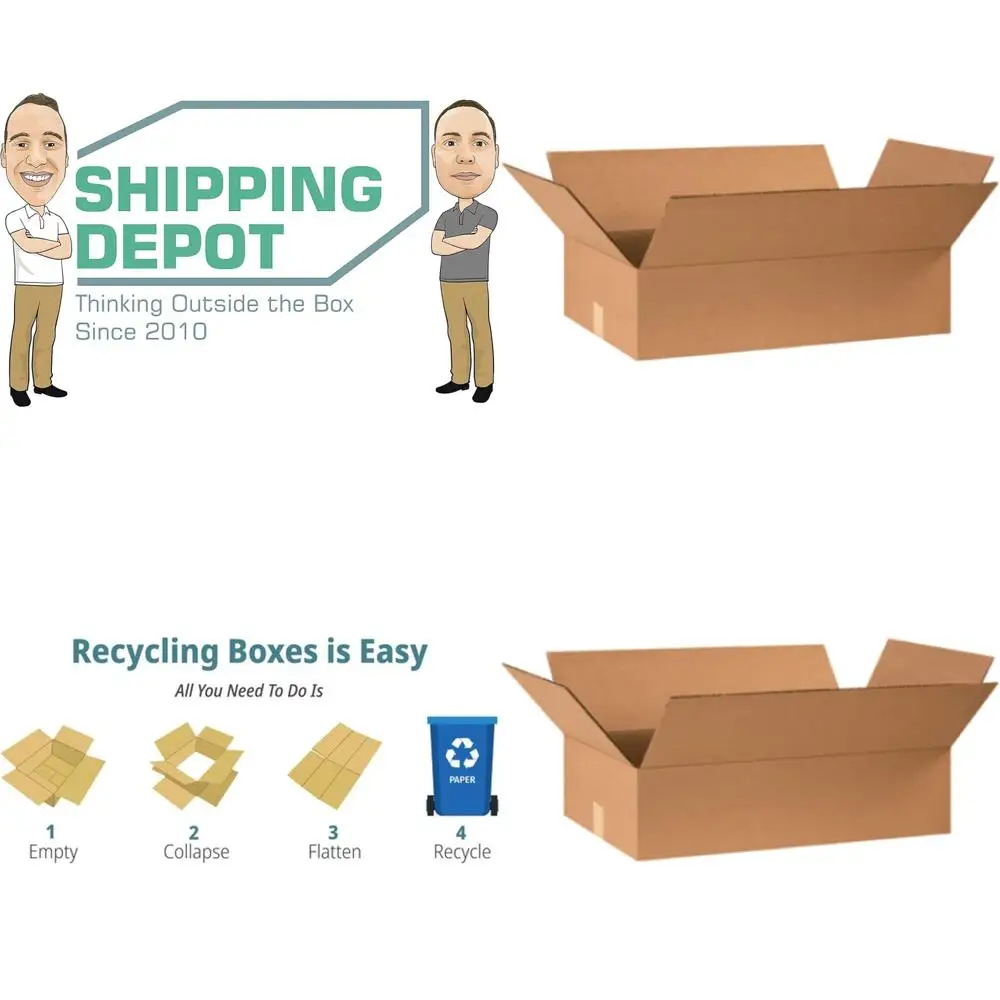 

24x14x6 Inch Corrugated Cardboard Boxes, 25-Pack, Shipping & Moving Cartons