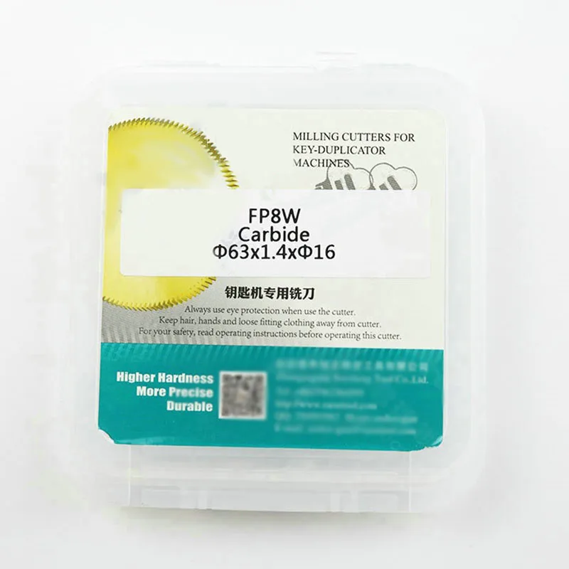 FP8W 텅스텐 스틸 3 면 엣지 밀링 커터, 키 복사 절단기, 톱날, 63x1.4x16mm