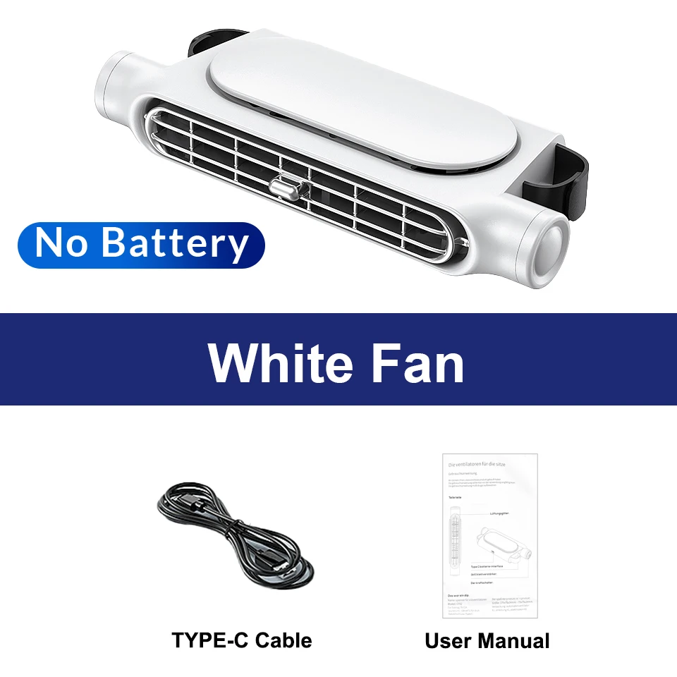 

CF Car Headrest Cooling Fan USB Powered 3 Speed Air Circulation Fan Portable Seat Cooler for Front Rear Car Seat