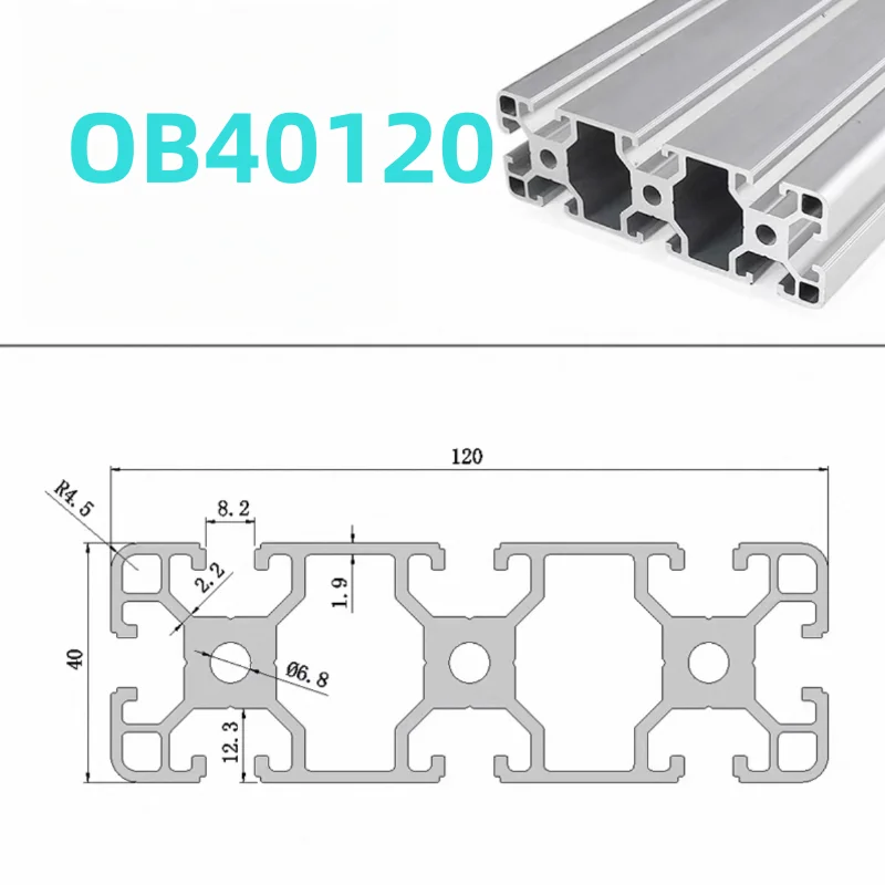 40120 Aluminiumprofil-Strangpressprofil, EU-Standard, 3D-Druckerteile, Anode, Drahtführung, Aluminiumprofil, CNC-Aluminiumprofil, Arbeitstisch
