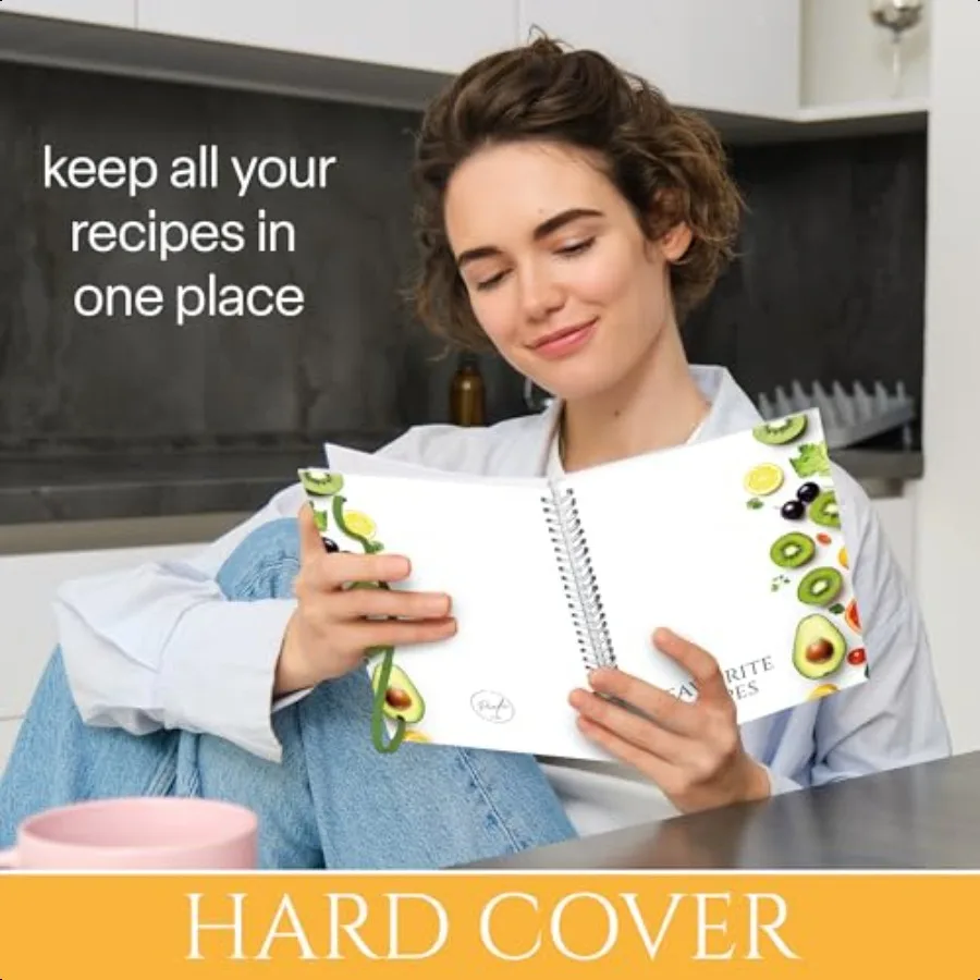 كتاب وصفات للوصفات الخاصة بك مقاس 6 × 9، كتاب وصفات الطباعة بالألوان الكاملة لكتابة الوصفات الخاصة بك مع 3 أوراق من Sti