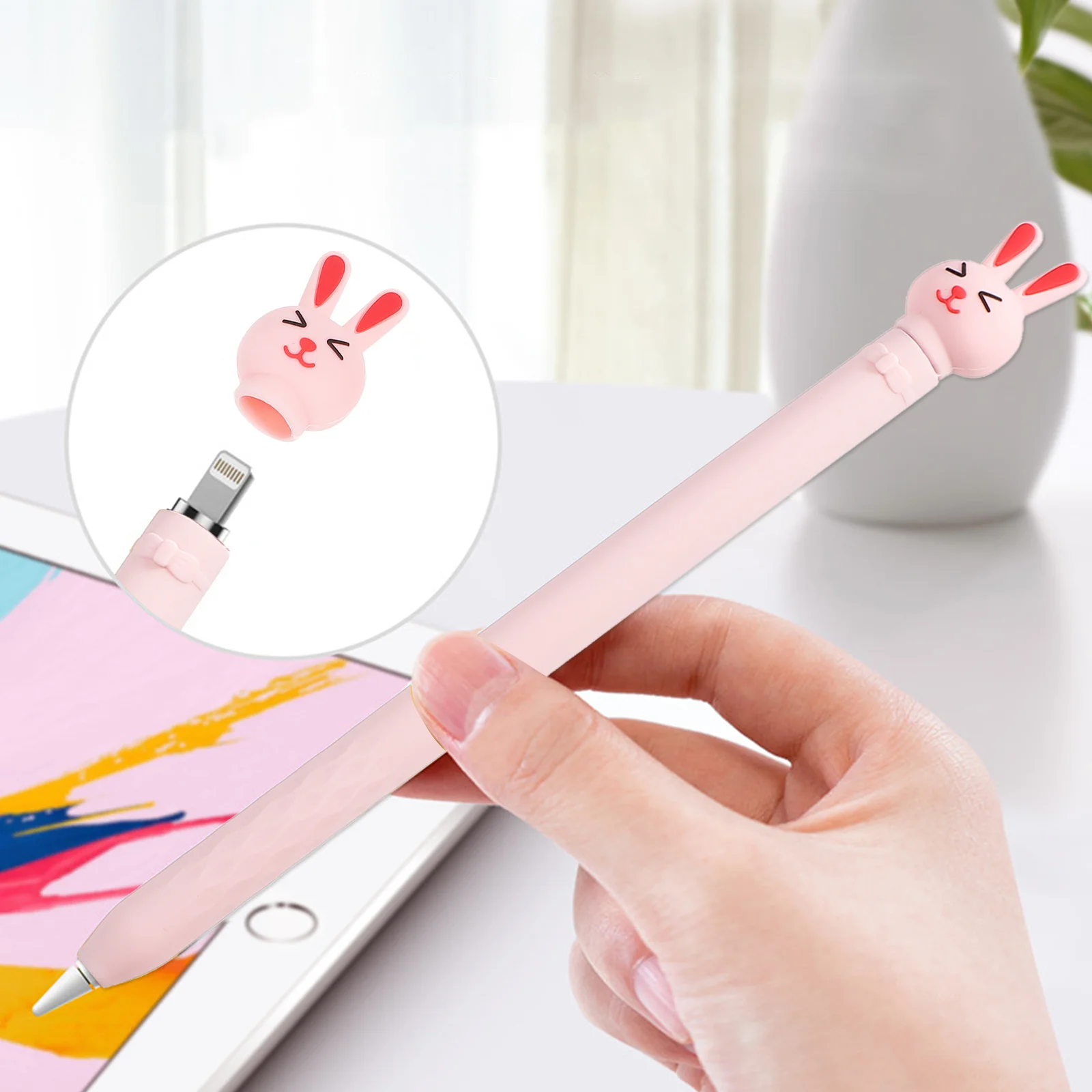 

Stylus Sleeve Compatible for Apple Pencil 1st Gen Silicone Pen Caps Durable Anti-Fall Soft Protective Stylus Pen Skin Holder