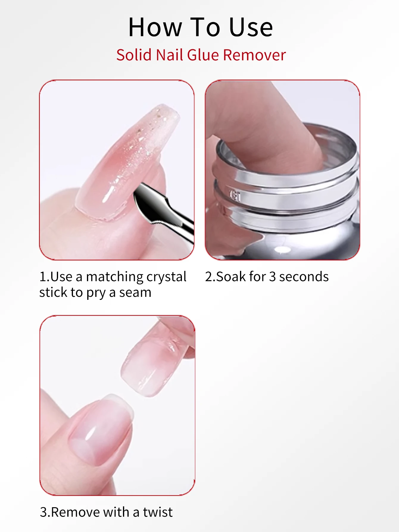 RS 120ml dissolvant d'ongles Gel faux ongles conseils adhésifs solides dissolvant de Gel presse sur les ongles Gel dissolvant d'éponge pour faux ongles réutilisable