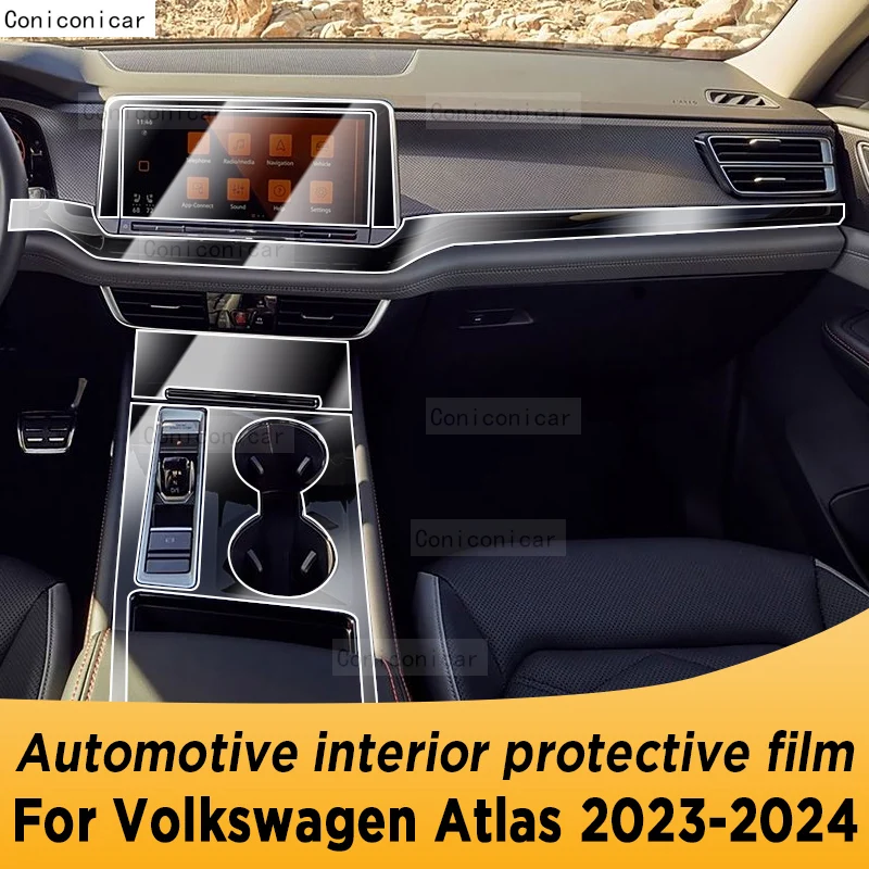 

For Volkswagen Atlas 2023 2024 Panel Navigation Automotive Interior TPU Protective Film Cover Anti-Scratch Sticker