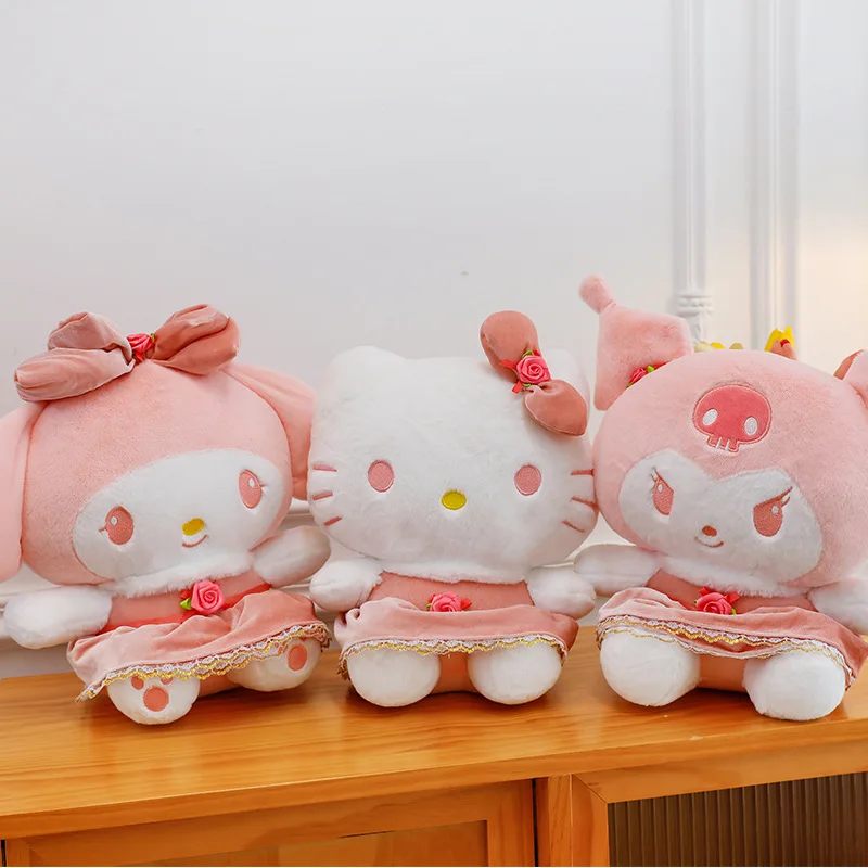 

Sanrio Anime Sanriod Toys Kawaii Kuromi Mymelody Cinnamorol Plush Soft Stuffed Animals Doll Plushie Pillow Xmas Gift Decor