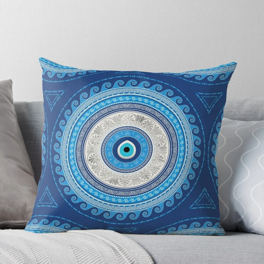 

Greek Mati Mataki - Matiasma Evil Eye ornament Throw Pillow home decor items Cushion Child christmas decorations for home 2024