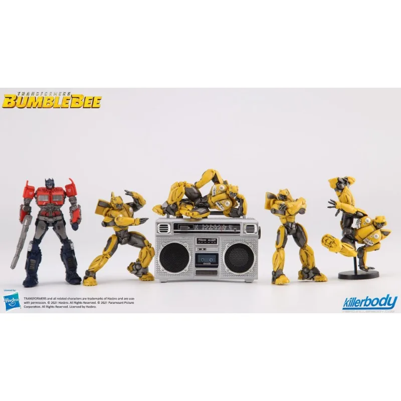 Killerbody Transformers Optimus Prime Bumblebee portachiavi bambola di plastica figure modello scenario giocattolo regali