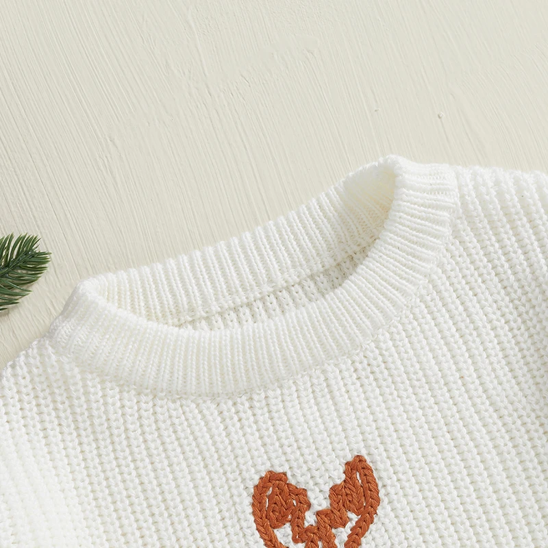 

Kids Christmas Sweaters Snowman Crew Neck Cable Knit Pullover Jumper Xmas Winter Warm Tops for Boys Girls