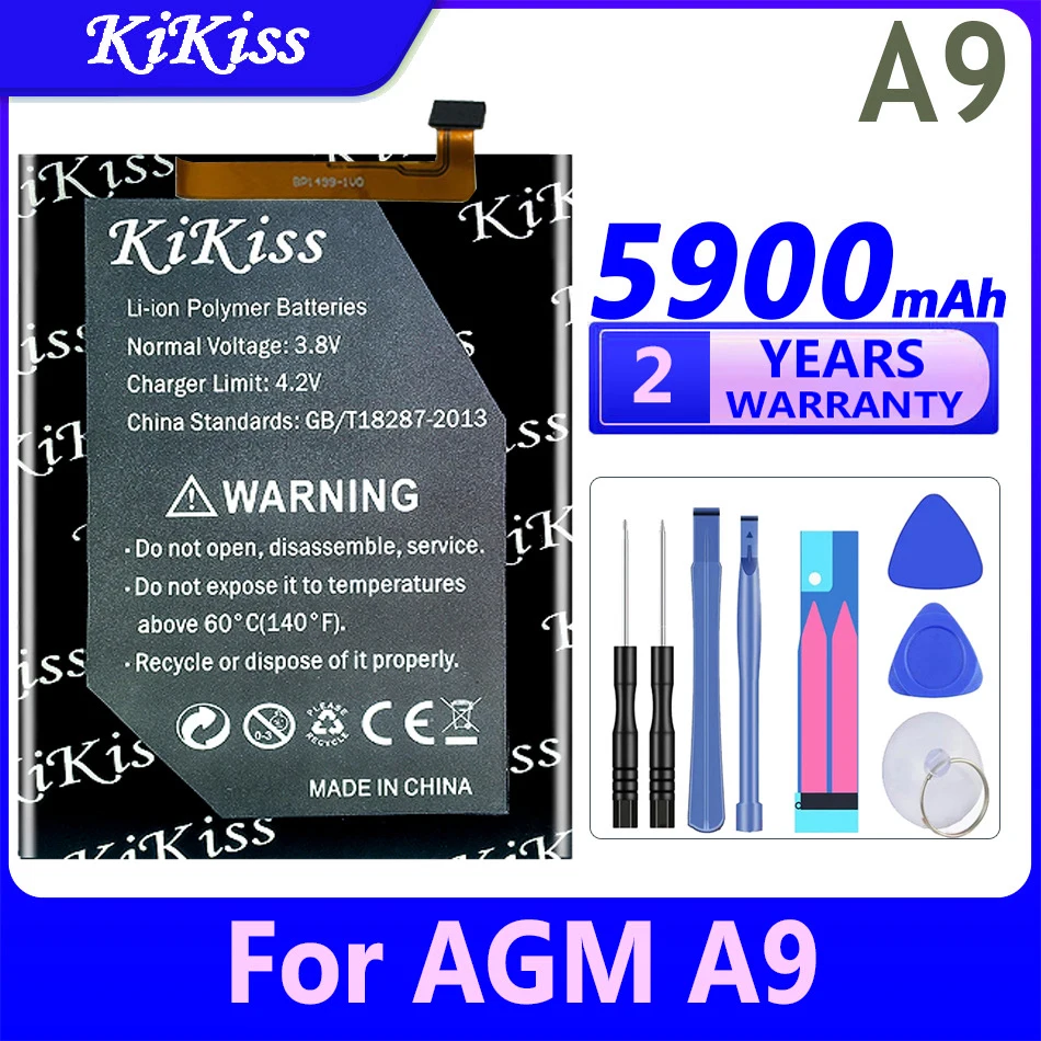 5900mAh KiKiss Powerful Battery A 9 For AGM A9