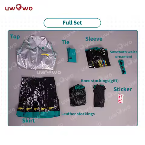 UWOWO Mikku Cosplay Costume Mikku Classic Original Anime Cosplay Outfits Halloween Dress Women's Clothing Costume