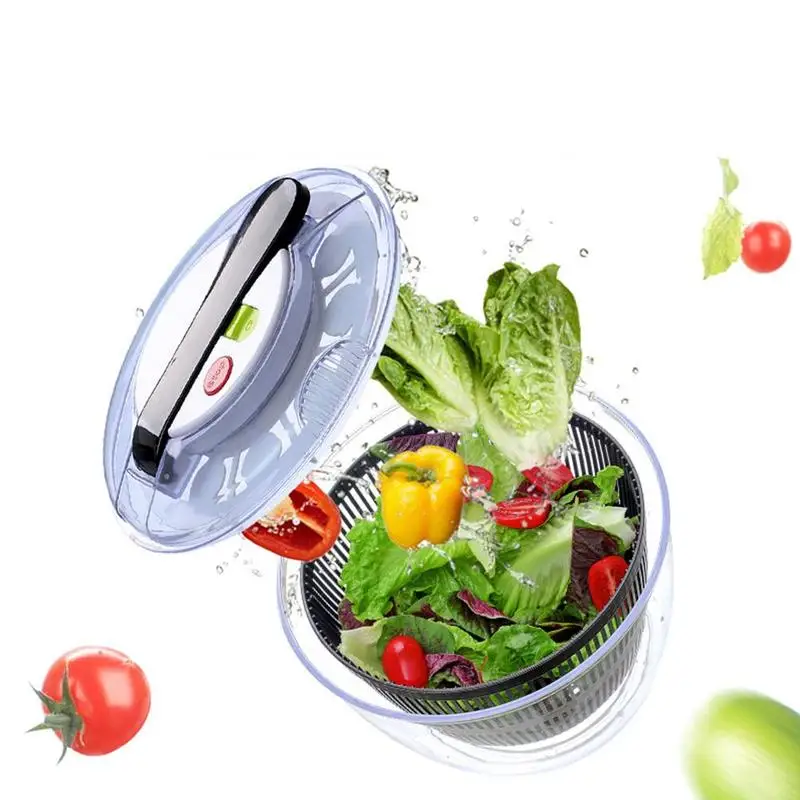 Manual Vegetable Dehydrator for Kitchen, Vegetable Washing and Drainage Basket, Salad Washing Basin