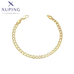 Xuping Jewelry Charm No Stone 21cm  Ethnic Style Gold Color Hand Chain Bracelet for Men Women Fashion Simple Gift X000794953