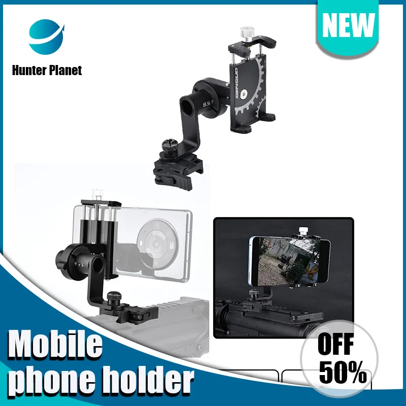 

Tactical Mobile phone holder Mount Fit 20MM Picatinny Rail/MLOK Hunting Airsoft Accessories FPS Gopro Base first person shooting