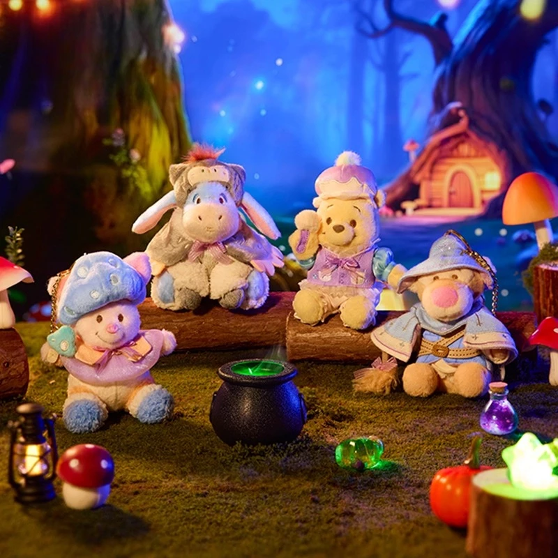 

Disney Halloween 2025 Limited Edition Pooh & Friends Plush Keychain - Cute Cartoon Pumpkin Costume Stuffed Toys