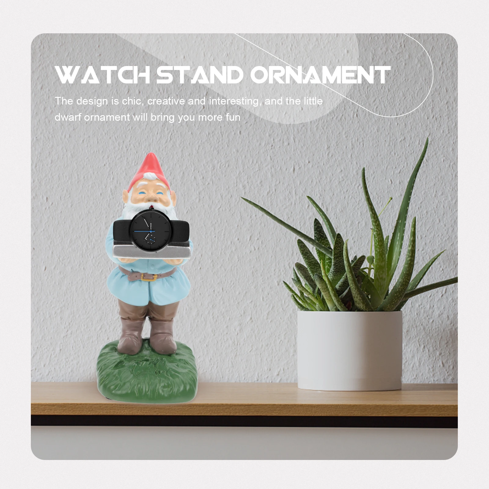 

Storage Rack Watch Stand Ornaments Office Funny Holder Single Resin Work Desk Decor Display