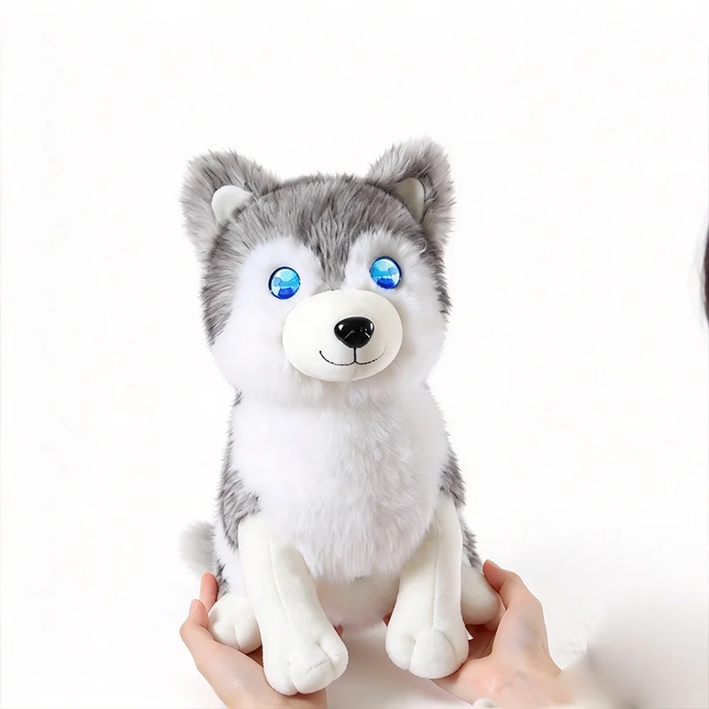 AI Simulation Husky Smart Plush Toy Tuya WiFi Intelligent Talking Robot Dog Emotional Companion Kids Educational Gift
