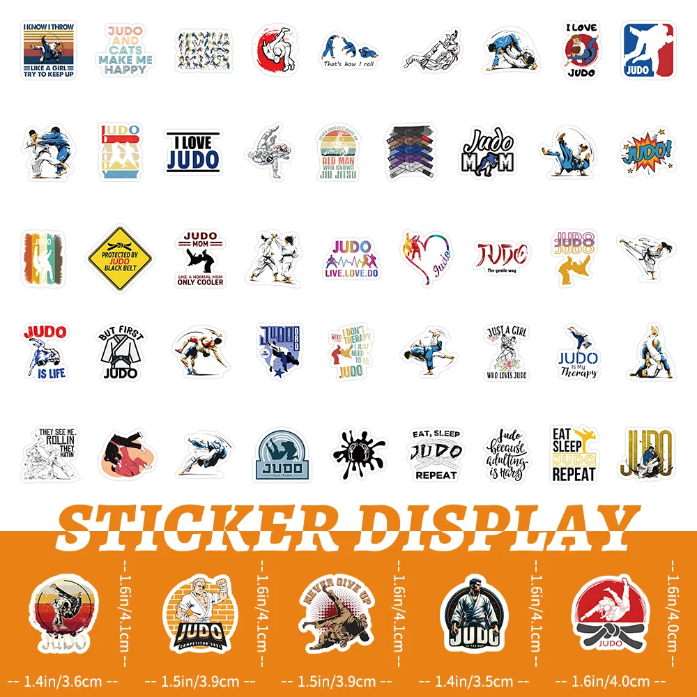 

103PCS Japan Judo Stickers Martial Arts Sports Graffiti Decal Creative Personalized DIY Decoration Stationery Box Water Cup