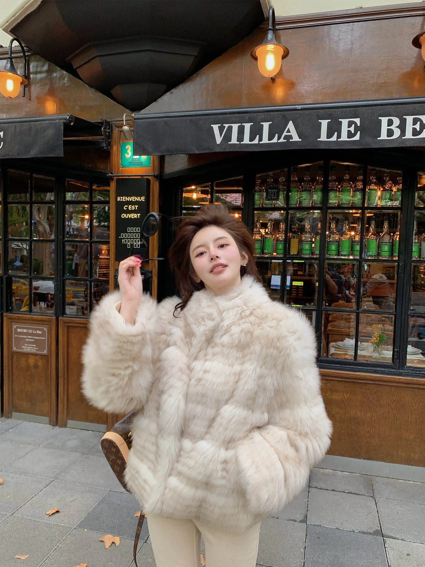 

Модная женская теплая шуба Daisy Ele adient с воротником-стойкой, с подкладкой из полиэфирного волокна, осень-зима