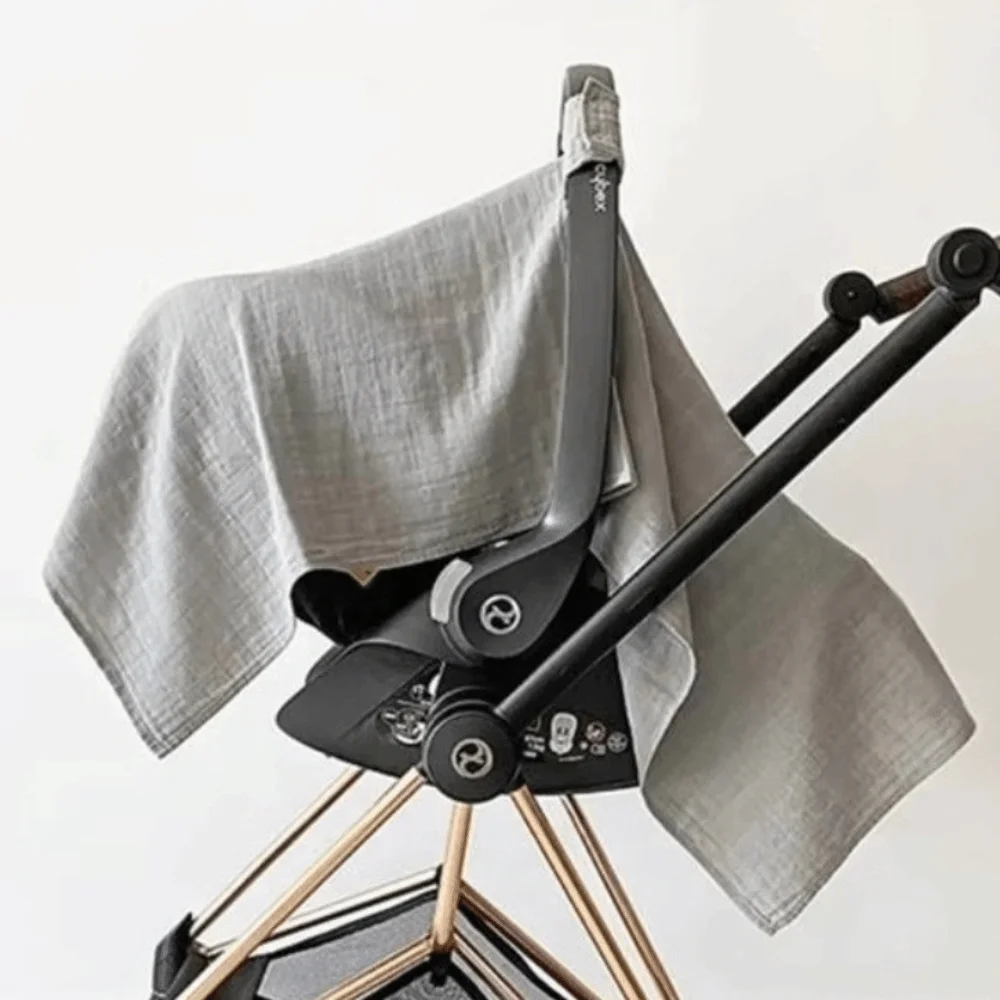 

Nursing Towel Cotton Baby Basket Cover Breathable Soft Infant Safety Seat Cover Light-Blocking Lightweight Cart Cover Girls