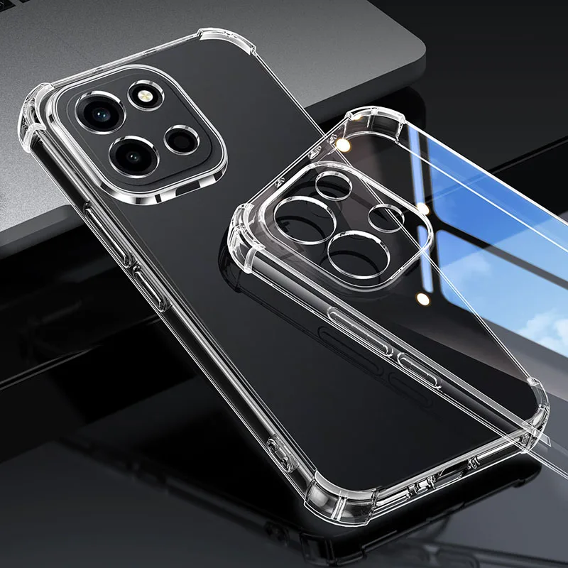 Airbag Shockproof Silicone Phone Case for OnePlus Nord 6 Turbo 6 6V Nord6 Turbo6 5G Transparent Soft Lens Protective Back Covers