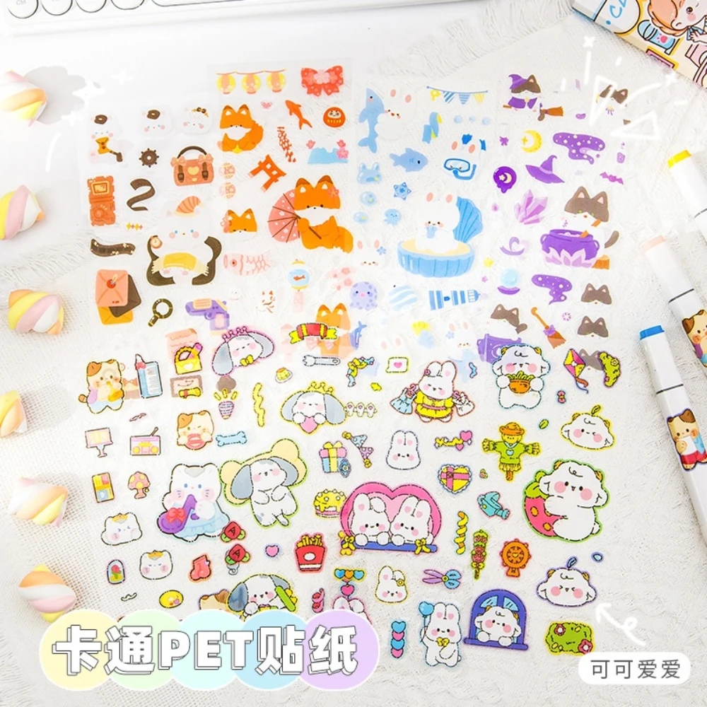 Hand Ledger Sticker Pet Cartoon Cute Ins Style Stationery