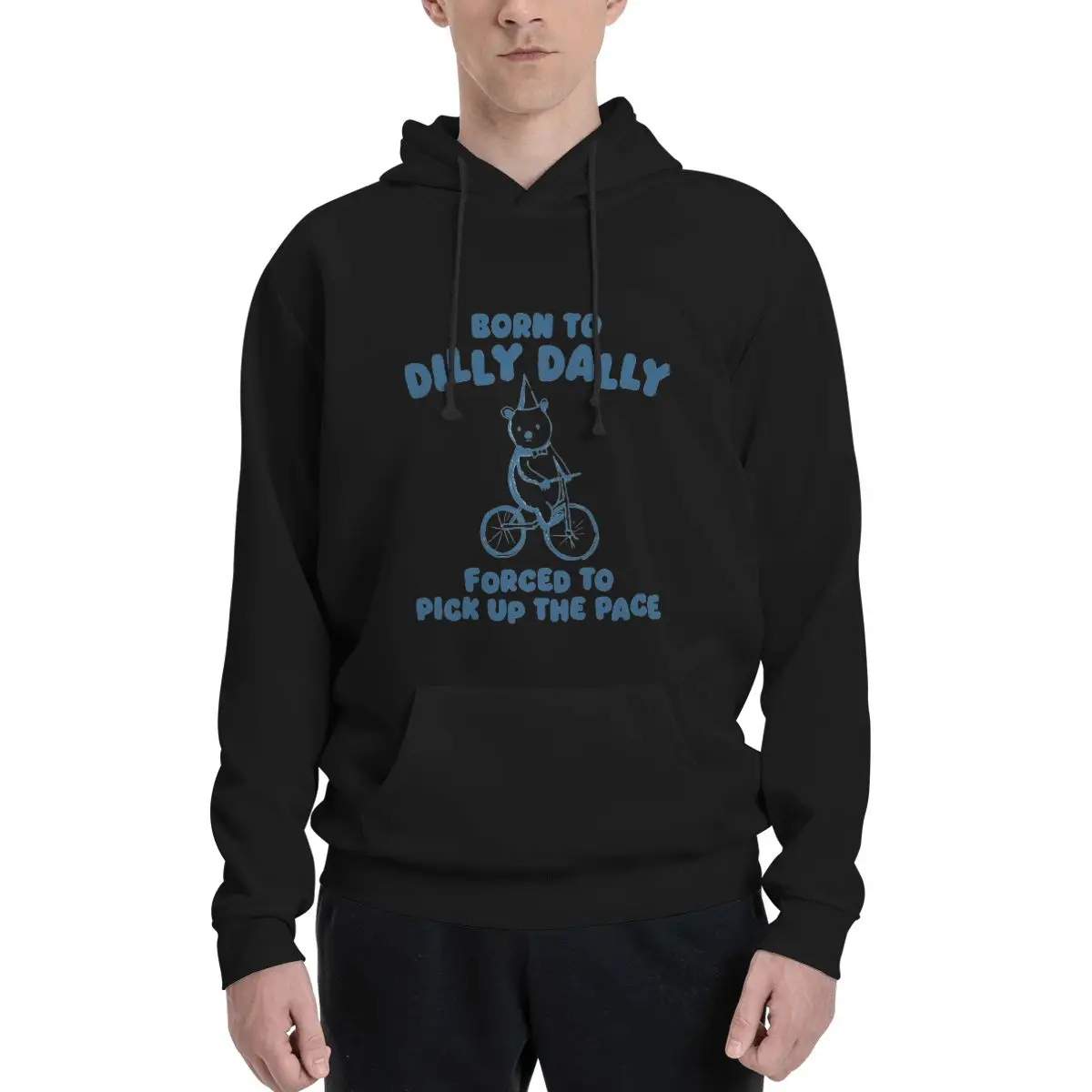 

Born To Dilly Dally Forced To Pick Up Polyester Hoodie Men's Sweatershirt Warm Dif Colors Sizes