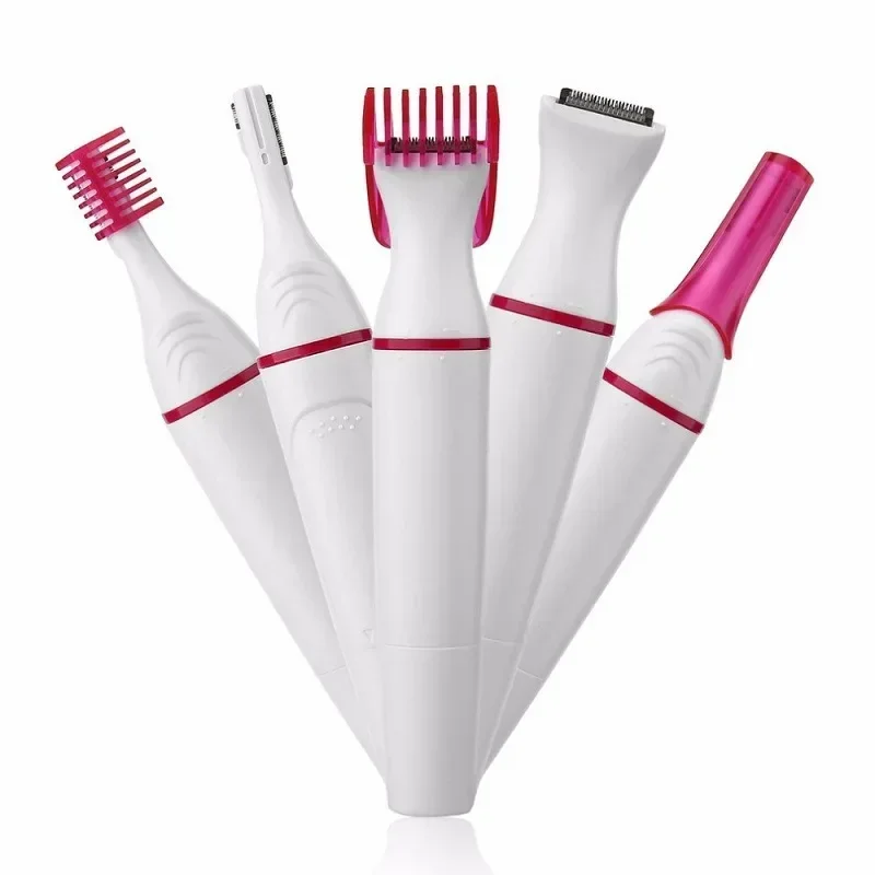 5 em 1 conjunto feminino depilador sobrancelha trimmer senhora barbeador depilação máquina de barbear rosto depilador biquíni ferramenta depilatória
