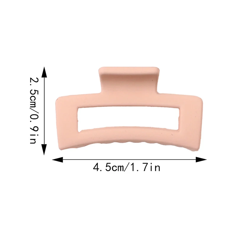 Small Size Korean Women Girls Plastic Hair Claws Morandi Color Square Mini Grab Clip Matted Frosted Hairpin Crab Barrette Korean