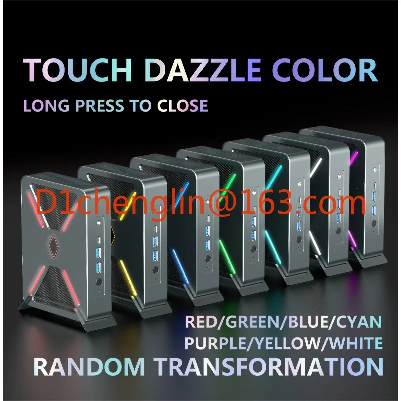 Para Intel I9 13900hk n-vidia Rtx3050 64gb Ddr4 2tb Nvme Wifi6 Mini PC de escritorio Gaming PC iluminación ambiental de Color