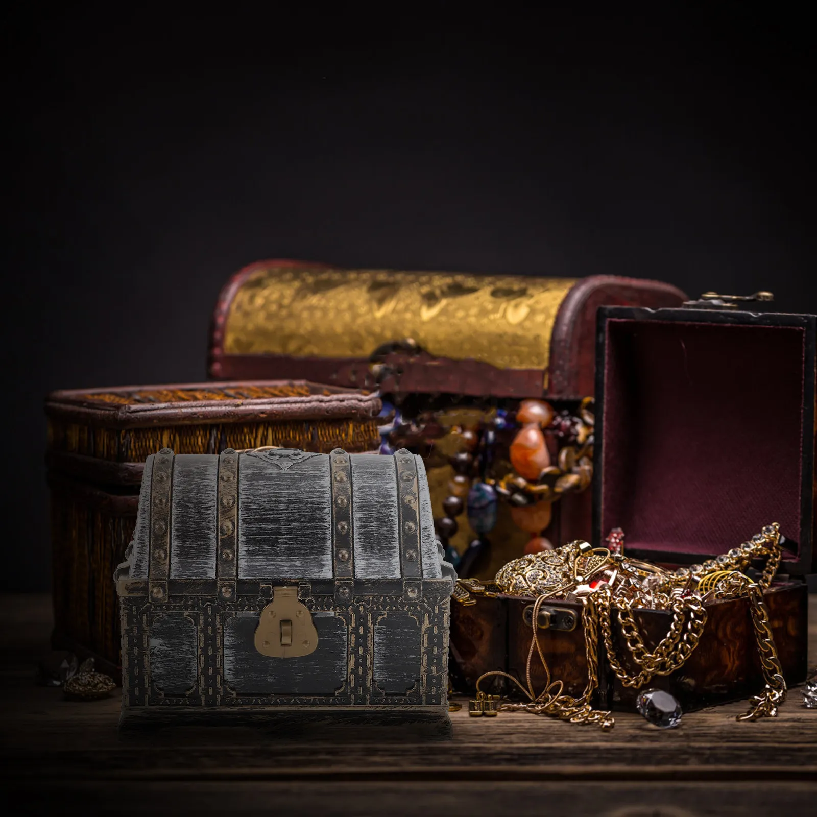 bau-pirata-decorativo-divertido-e-interativo-para-criancas-caixa-de-lembrancas-Unica-presente-perfeito-para-meninos-e-meninas-tamanho-pequeno-ideal-para-brincadeiras-de-faz-de-conta-e-armazenamento
