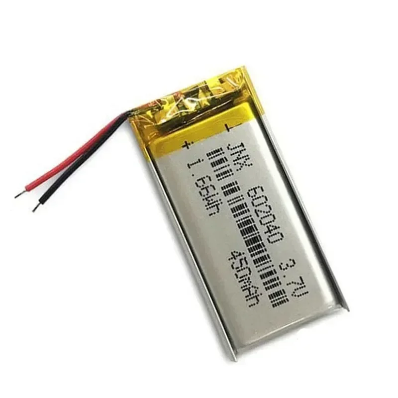 602040 Polymer 450mAhBattery Li Po 3.7V Lithium Battery DVR GPS Driving Recorder Bluetooth Headset Mp3/mp4 Rechargeable Battery