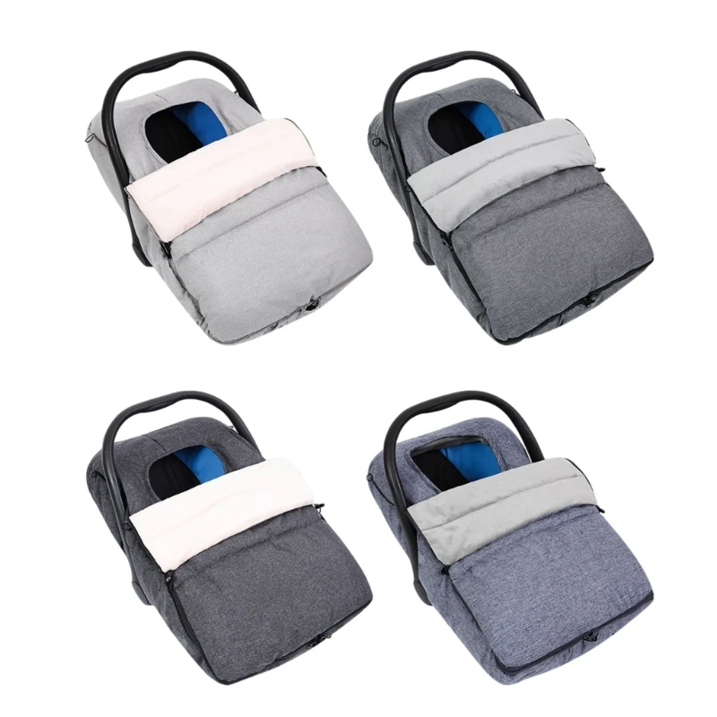 Infant Car Seats Cover With Soft Plush Fleece Wind Protections Case for Baby W3JF