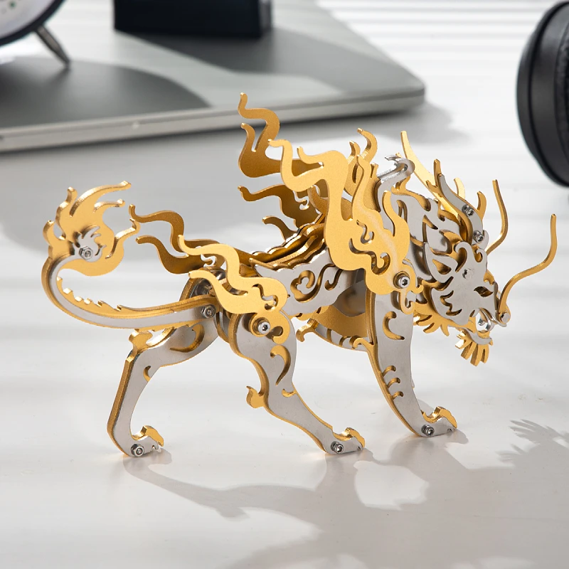 MOKR Zhu طويل ثلاثية الأبعاد بازل قطع معدنية لتقوم بها بنفسك تجميع نموذج لعبة أطفال عيد الميلاد والعام الجديد هدية التعليم والتدريب