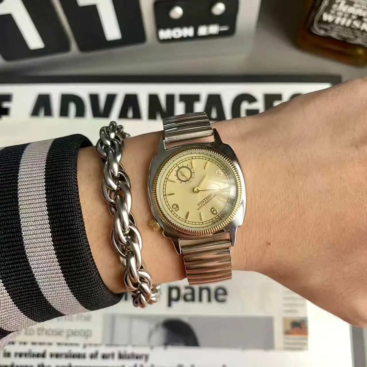 CILOA Japanese Mid-century Spring Men's Watch, Vintage Old Money Aesthetic Niche Design Luxury Gift Wristwatch, Perfect Holiday