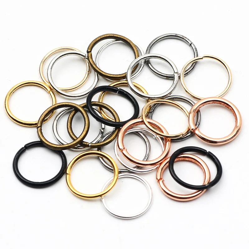 

30-200pcs/lot 3-16mm Metal Single Loops Open Jump Rings Split Rings Connectors For Diy Jewelry Finding Making Wholesale Supplies