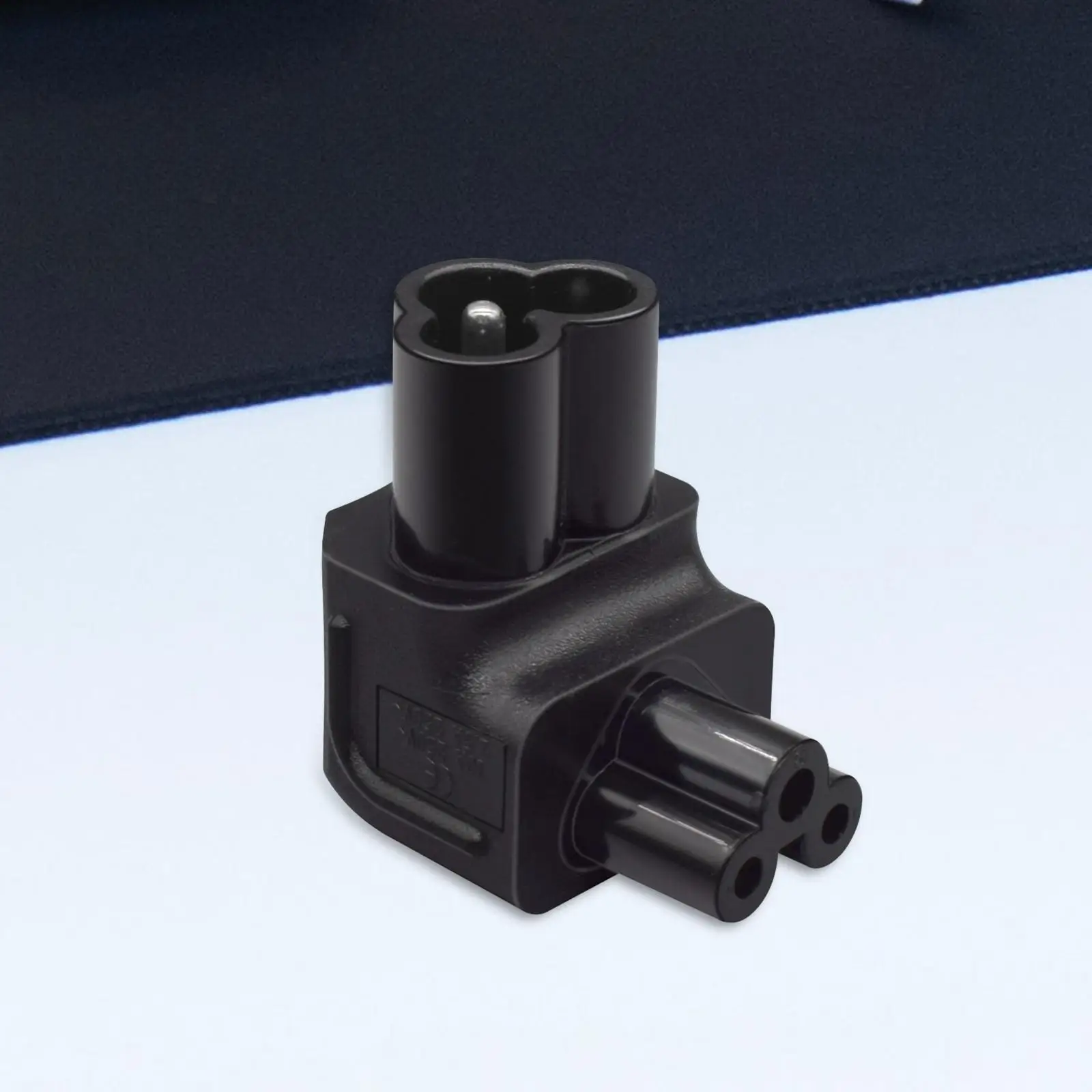 Power Conversion Plug Adapter IEC320 C6 to C5 Black 90 Degree up Right Angled Spare Parts Accessories Durable Power Converter