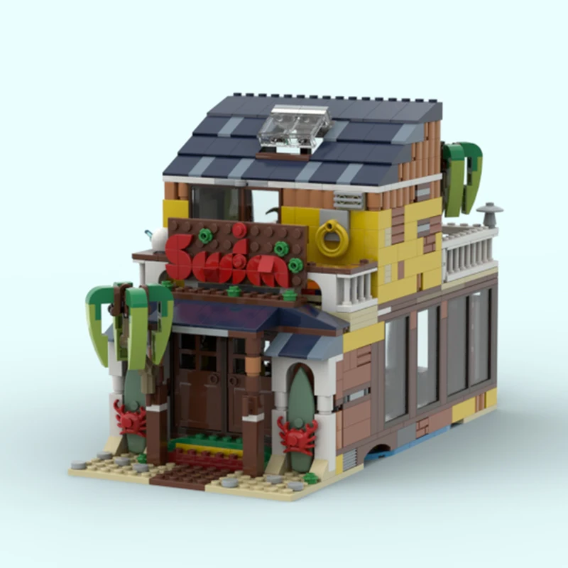 

866 шт. MOC Kurts Poolbar модульные строительные блоки Рождественский подарок как-запускной комплект для начинающих