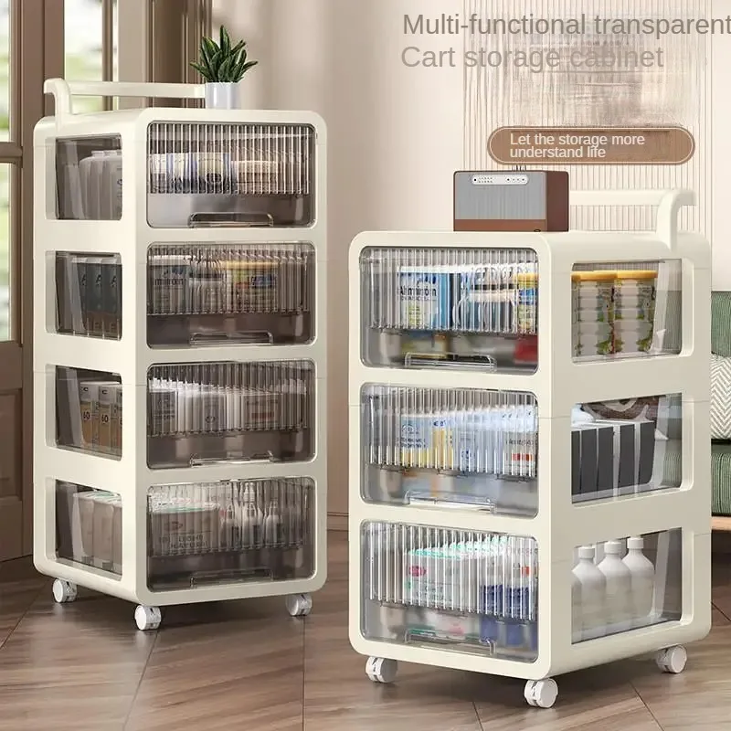 Multi Layer Storage Rack Truck, Household Portable Organization Racks, Uso para Brinquedos Snacks Livros e Produtos para Bebês