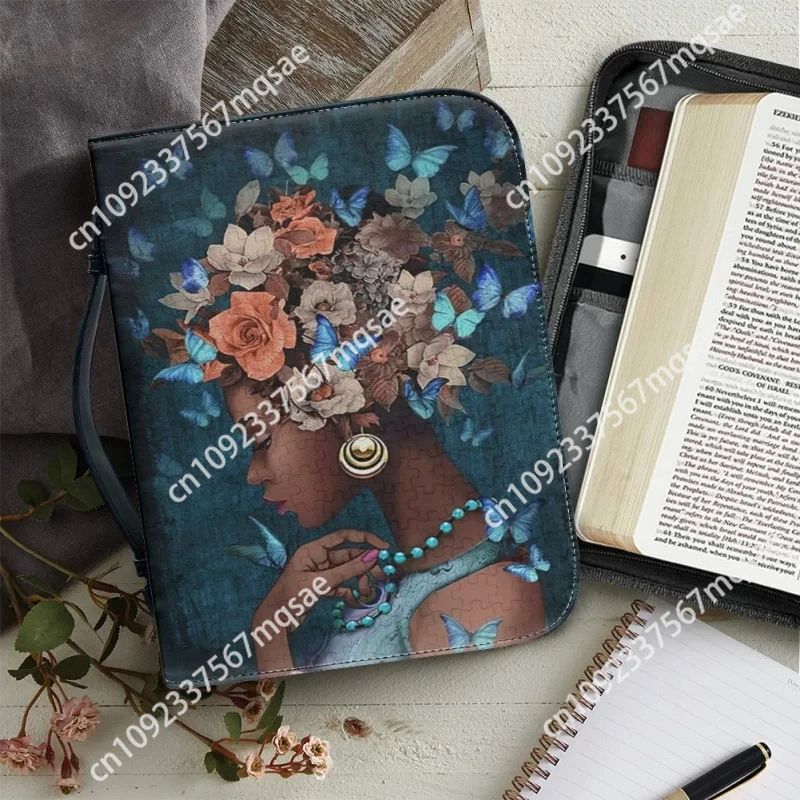 God Is Within Her She Will Not Fall Bible Verse Print Bible Cover for Women Leather Bible Bag Carrying Case Personalized