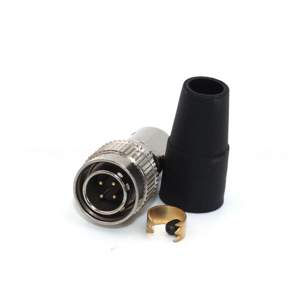 HR10A7P4P For Hirose For Industrial Camera 4Pin Male Connector Zinc Alloy Body Brass Gold Plated Contacts Rated 3A 300V DC